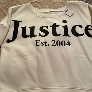Justice Sweatshirt in Cream